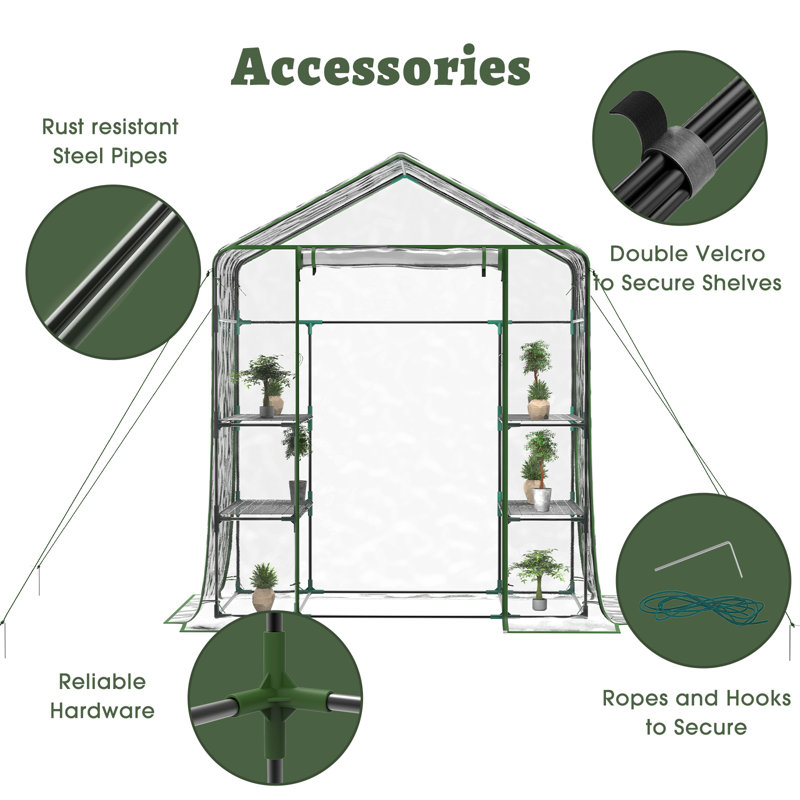 BLUU 56'' W x 28'' D Greenhouse Wayfair